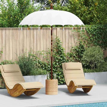 vidaXL Balinese Parasol Crème 190 x 190 x 260 cm, Verzenden, Nieuw, 1 tot 2 meter