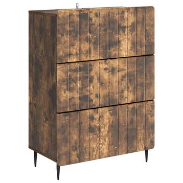 vidaXL Ladenkast Gerookt eiken 66 x 34,5 x 92 cm Bewerkt, Verzenden, Nieuw