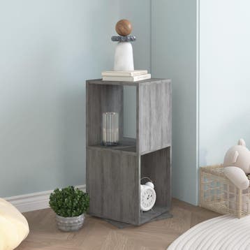 vidaXL Draaikast 34,5x34,5x75,5 cm spaanplaat betongrijs, Minder dan 50 cm, Verzenden, Nieuw, Minder dan 100 cm