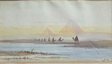 Cesare Biseo (1843-1909), Attrib. - Egitto,veduta delle