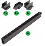 ACO Slimline Startpakket Zwart Aluminium 8 meter met, Ophalen of Verzenden, Nieuw