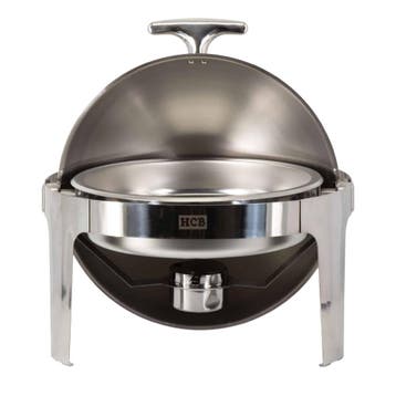HCB Ronde chafing dish - rolltop - 6 liter - RVS, Verzenden, Nieuw in verpakking, Overige typen