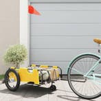 vidaXL Fietstrailer oxford stof en ijzer geel, Verzenden, Nieuw