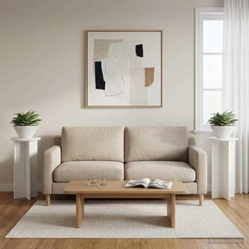 vidaXL Plantenstandaard 2 st Wit Ø29,5 x 60 cm Bewerkt hout, Verzenden, Nieuw