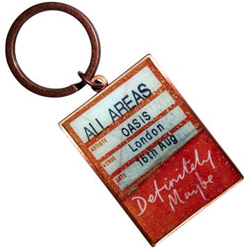Oasis Definitely Maybe AAA Setlist - Sleutelhanger off merch, Ophalen of Verzenden, Nieuw, Gebruiksvoorwerp