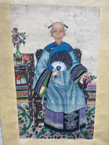 Geen gereserveerd 76x146 cm H Antiek Voorouderportret GEEN