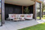 Breeze organische loungeset (L/R) - Naturel/Mokka, Verzenden, Nieuw, Hout, Loungeset
