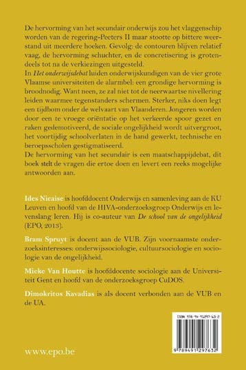 Het onderwijsdebat 9789491297632 Ides Nicaise, Verzenden, Zo goed als nieuw, Ides Nicaise