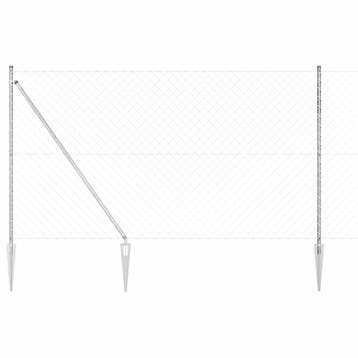vidaXL gaashek met grondpennen 10 x 1,5 m Gegalvaniseerd, Verzenden, Nieuw, IJzer