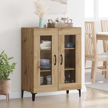 vidaXL Dressoir Artisan Eiken 69,5 x 34 x 90 cm, Huis en Inrichting, Verzenden, Nieuw, Overige houtsoorten, Minder dan 50 cm