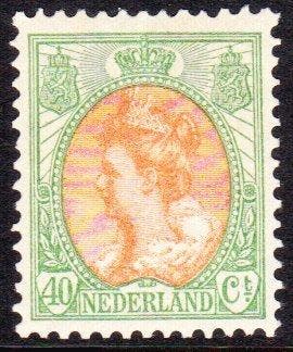 Nederland 1899 - 40 cent groen en oranje Koningin Wilhelmina, Gestempeld