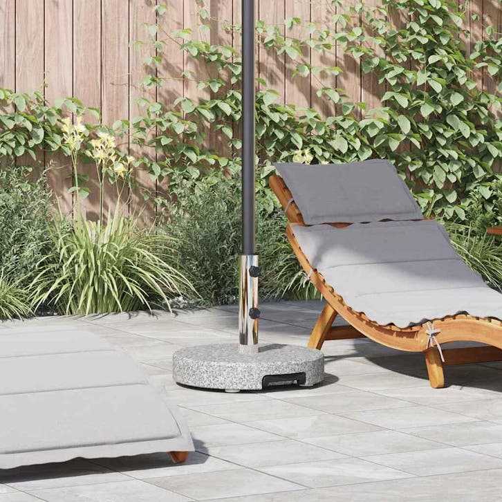 vidaXL Parasolvoet Grijs Ø 45 x 37.5 cm Graniet, Tuin en Terras, Parasols, Parasolvoet, Nieuw, Minder dan 1 meter, Verzenden