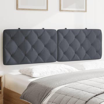 vidaXL Hoofdbordkussen 160 cm fluweel donkergrijs, Verzenden, Nieuw, Grijs, Stof