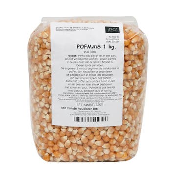 Molen de Hoop Pofmais Biologisch 1kg, Verzenden, Nieuw