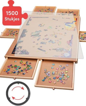 2dekans | Draaibaar Puzzelbord met Opbergsysteem - 6 lades -, Ophalen of Verzenden, Zo goed als nieuw