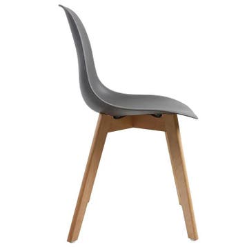 4x KITO stoel grijs | Polypropyleen | Laatste Stuks!, Huis en Inrichting, Stoelen, Nieuw, Ophalen of Verzenden, Vier, Hout