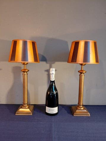 Herda - Tafellamp (2) - Messing - Zuil lampen