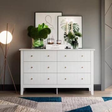 Ladekast met 6 Lades –Houten Dressoir voor Slaap- en Woonkam, Verzenden, Nieuw