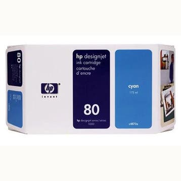 HP 80 c4872a inktcartridge, cyaan, 175 ml, Ophalen, Nieuw in verpakking