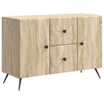 vidaXL Dressoir met lade Sonoma Eiken 89 x 34,5 x 60 cm, Verzenden, Nieuw, Overige houtsoorten, Minder dan 50 cm