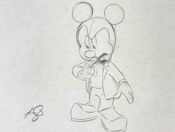 Walt Disney - Originele animatietekening van Mickey Mouse -, Nieuw