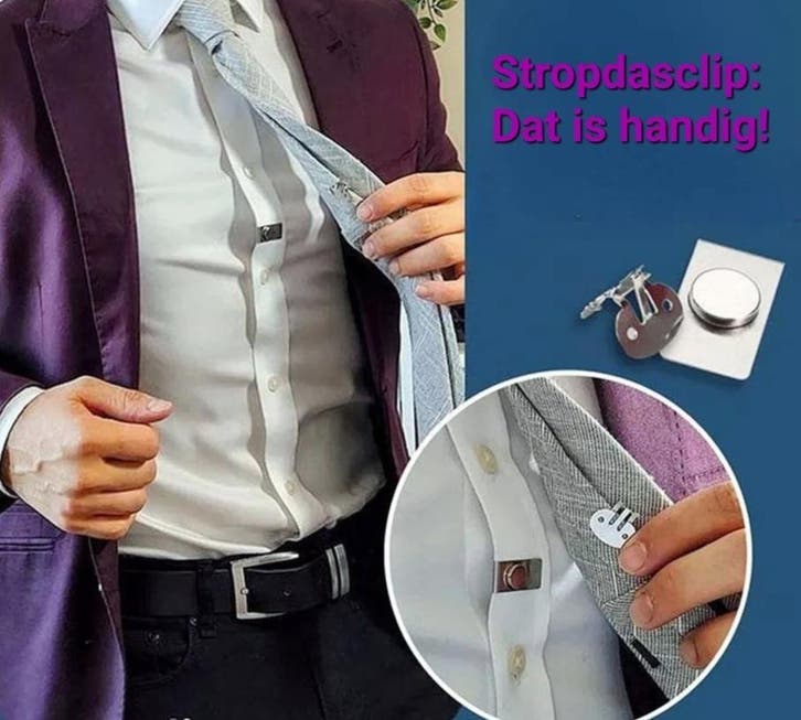 Stropdasclip - origineel kado voor vaderdag, aanbieding, Kleding | Heren, Stropdassen, Nieuw, Ophalen of Verzenden