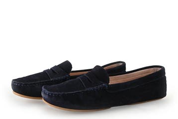 Stefano Lauran Loafers in maat 40 Blauw, Kleding | Heren, Loafers, Zo goed als nieuw, Stefano Lauran, Verzenden