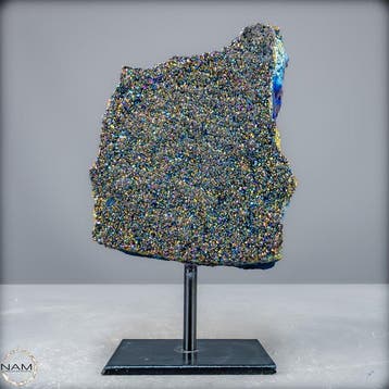 Unieke Aura-amethystdruse op standaard – Schitterende magie, Antiek en Kunst