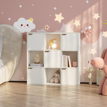 Kinderkast Ljunshund 90x90x30 cm wit [en.casa], Verzenden, Nieuw