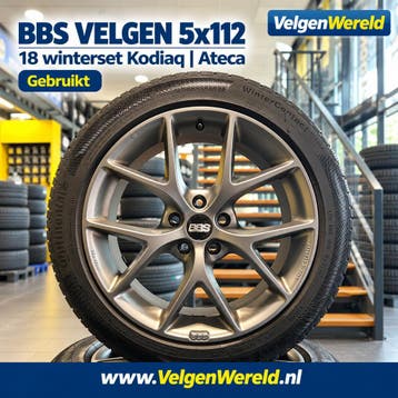 18 inch BBS velgen + winterbanden Skoda Kodiaq | 1026-13, 18 inch, Banden en Velgen, Gebruikt, 215 mm