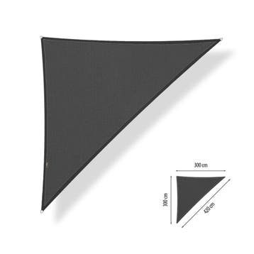 Schaduwdoek driehoek 90 graden 3x3x4,2 Carbon grey, Ophalen of Verzenden, Nieuw