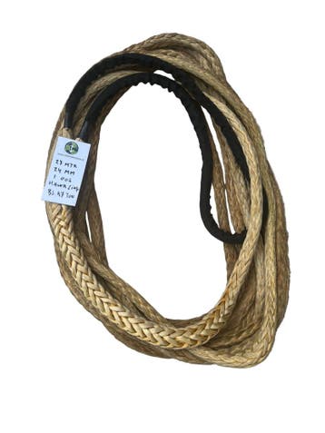 Hawk-Line Touw HMPE 27MTR 24 MM 47 Ton 1 bekleed Oog moor..., Verzenden, Nieuw