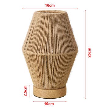 Tafellamp Arundel bureaulamp 25x16x16 cm E27 houtkleurig en, Verzenden, Nieuw