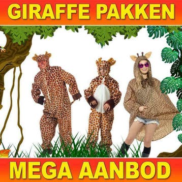 Giraffe pak - Giraffe kostuums voor volwassenen & kinderen, Ophalen of Verzenden, Nieuw