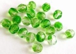 10 x Glaskraal facet kristal peridot groen/transparant tw..., Ophalen of Verzenden, Nieuw, Kraal