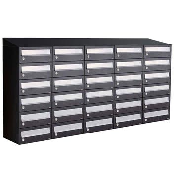 Brievenbusunit Hive set wand 5-breed, 6-hoog - zwart, Verzenden, Nieuw