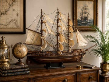 ENORME Voilier Fregate CUTTY SARK en bois 70CM bateau, Nieuw