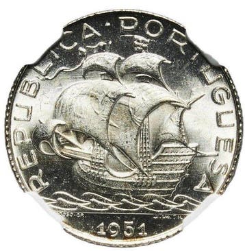 Portugal. 2 ½ Escudos 1951 - NGC MS64