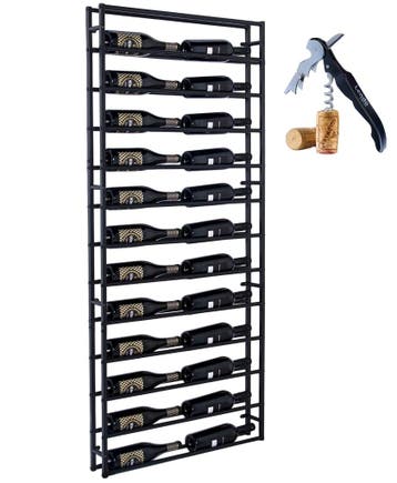 Wijnrek | 24 flessen | Wandmontage  | Rek voor muur | Staal, Huis en Inrichting, Woonaccessoires | Wijnrekken, Verzenden, Nieuw