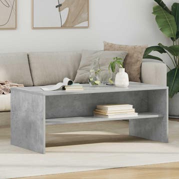 vidaXL Salontafel Beton Grijs 100 x 50 x 40 cm Bewerkt hout, Huis en Inrichting, Tafels | Salontafels, Verzenden, Nieuw, 50 tot 100 cm