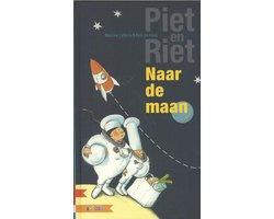 Maan roos vis AVI meegroeiboek  -   Naar de maan: Piet en Ri, Boeken, Verzenden, Zo goed als nieuw