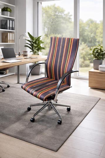 Ahrend 350 vergaderstoel hoge rug - gestreepte stof, Ophalen of Verzenden, Nieuw