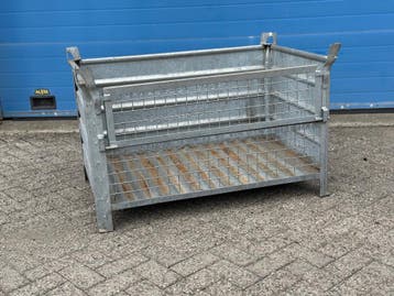 Gebruikte stapelbak 120x84x70cm Verzinkt! Gaas krat, Bak, Ophalen, Gebruikt, 100 cm of meer, 60 cm of meer