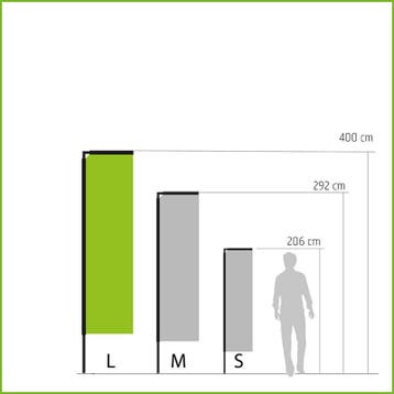 Square L (doek = 69 x 373 cm, hoogte circa 400 cm), Nieuw