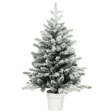 Mini 90 Cm Kerstboom Met 296 Takpunten Sneeuw-Effect Pot, Mi, Verzenden, Nieuw