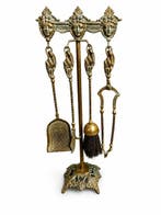 Openhaard accessoire (5) - Messing - Decoraties met vogels