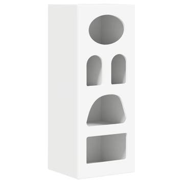 Sidetable Wit | Bewerkt Hout | Retourdeal | 74% Voordeel, Met plank(en), Minder dan 50 cm, Gebruikt, Ophalen of Verzenden