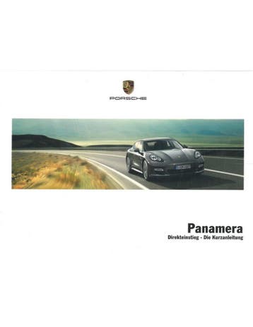 2013 PORSCHE PANAMERA VERKORT INSTRUCTIEBOEKJE DUITS