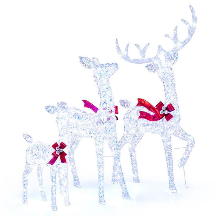 2dekans | Coast 3-delige LED Rendierfamilie Kerstdecoratie –, Diversen, Kerst, Zo goed als nieuw, Ophalen of Verzenden