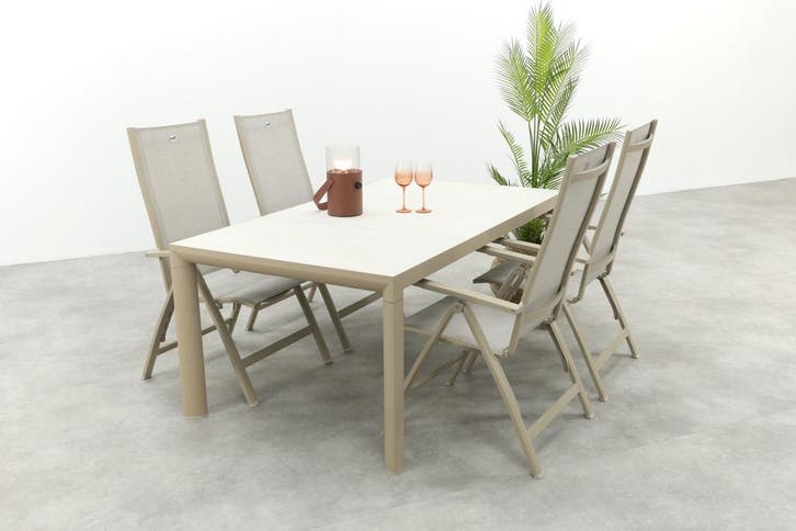 Hartman Roma/Kings verstelbare 4-persoons tuinset 180x100, Tuin en Terras, Tuinsets en Loungesets, Tuinset, Nieuw, Overige materialen